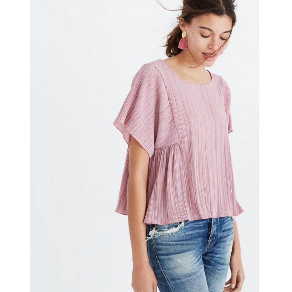 Madewell Texture & Thread Sz. S Micropleat Top